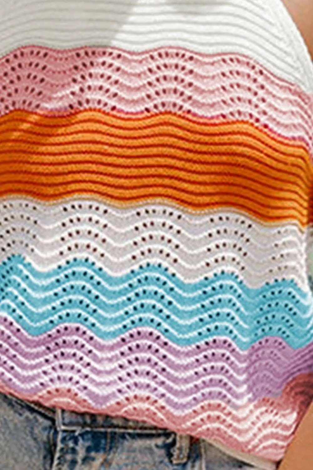 Chic color block knit vest - comfy fit - Love Salve